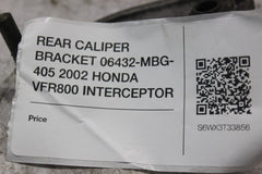 REAR CALIPER BRACKET 06432-MBG-405 2002 HONDA VFR800 INTERCEPTOR