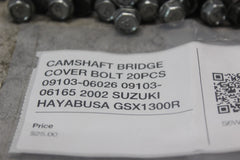CAMSHAFT BRIDGE COVER BOLT 20PCS 09103-06026 09103-06165 2002 SUZUKI HAYABUSA GS