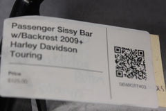 Passenger Sissy Bar w/Backrest 2009+ Harley Davidson Touring