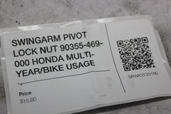 SWINGARM PIVOT LOCK NUT 90355-469-000 HONDA MULTI-YEAR/BIKE USAGE