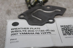 BREATHER PLATE W/BOLTS 2C0-11165-00-00 2007 YAMAHA R6 YZFR6