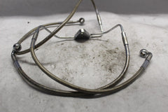 FRONT BRAIDED BRAKELINE DUAL CALIPER 43350-08 NON-ABS 2008 HARLEY-DAVIDSON STREE