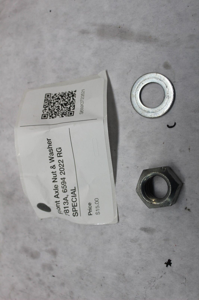 Front Axle Nut & Washer 7813A, 6594 2022 RG SPECIAL