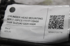 CYLINDER HEAD MOUNTING BOLT 10PCS 11117-15H00 2008 SUZUKI GSX1300R