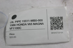 OIL PIPE 15511-MB0-000 1986 HONDA V65 MAGNA VF1100C