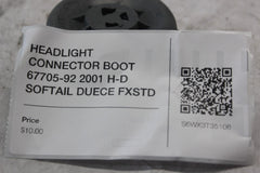 HEADLIGHT CONNECTOR BOOT 67705-92 2001 H-D SOFTAIL DUECE FXSTD