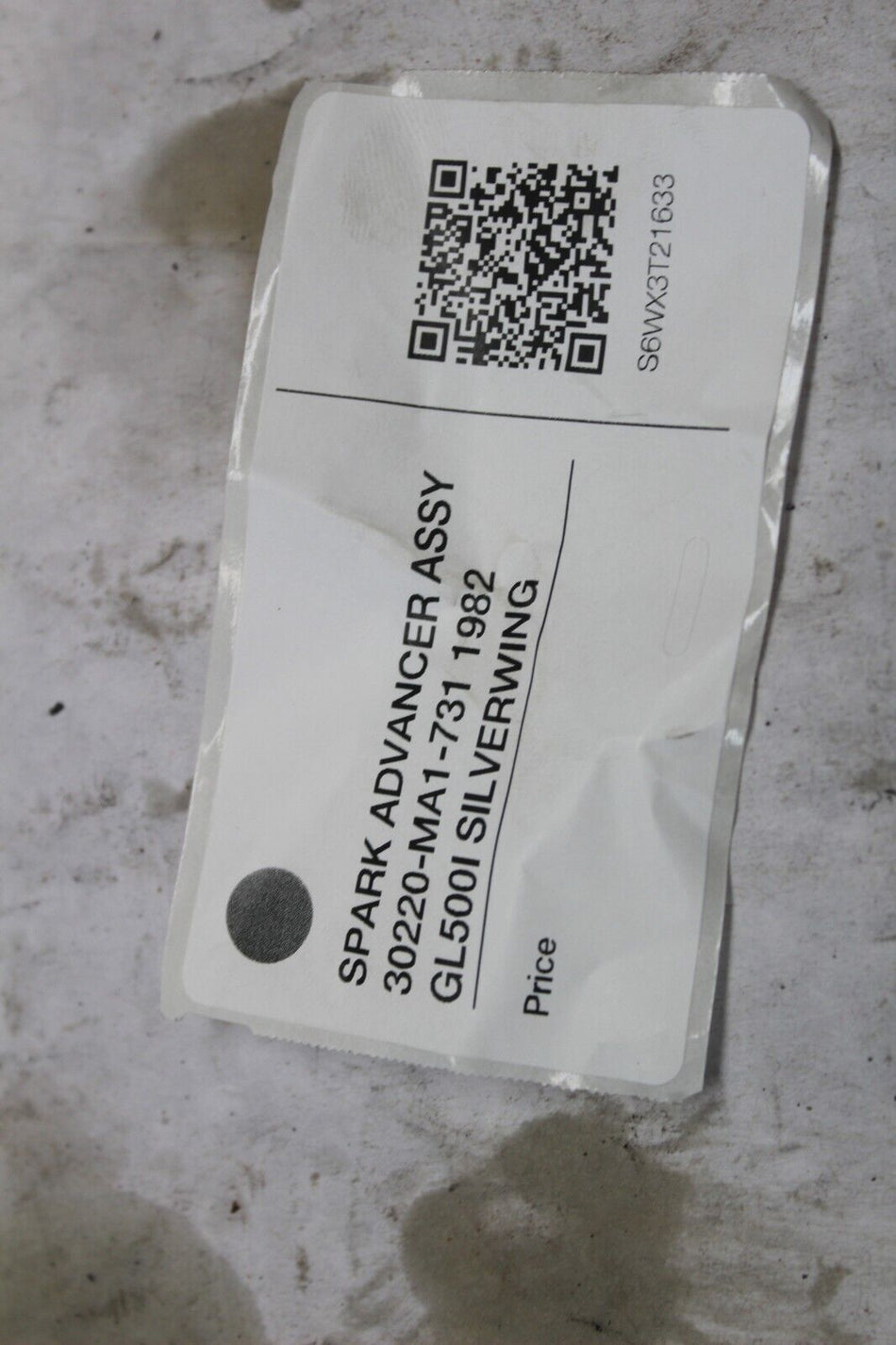 SPARK ADVANCER ASSY 30220-MA1-731 1982 GL500I SILVERWING