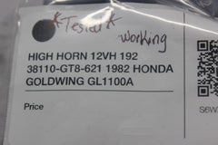 HIGH HORN 12VH 192 38110-GT8-621 1982 HONDA GOLDWING GL1100A