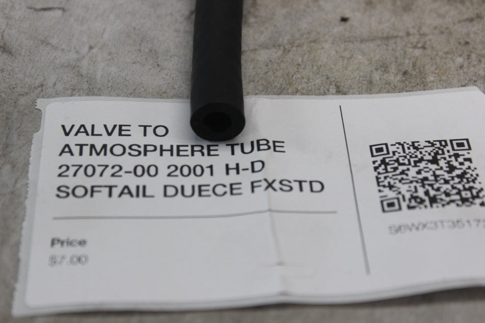 VALVE TO ATMOSPHERE TUBE 27072-00 2001 H-D SOFTAIL DUECE FXSTD