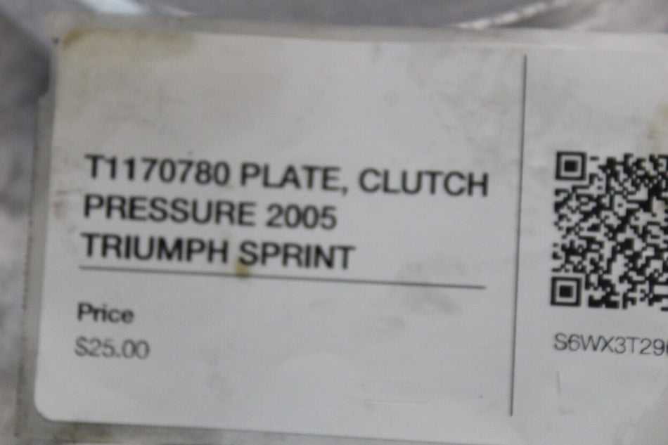 T1170780 PLATE, CLUTCH PRESSURE 2005 TRIUMPH SPRINT