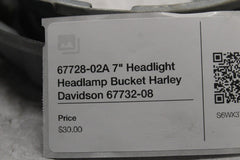 67728-02A 7" Headlight Headlamp Bucket Harley Davidson 67732-08