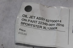 OIL JET ASSY 62700014 ON PART 22340-00Y 2016 SPORTSTER XL1200X
