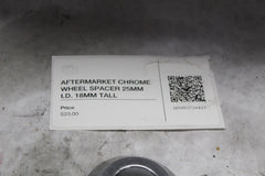 AFTERMARKET CHROME WHEEL SPACER 25MM I.D. 18MM TALL