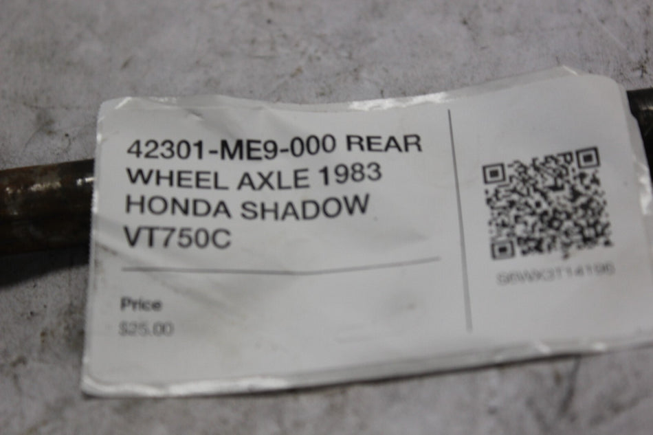 42301-ME9-000 REAR WHEEL AXLE 1983 HONDA SHADOW VT750C