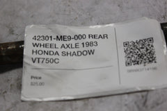 42301-ME9-000 REAR WHEEL AXLE 1983 HONDA SHADOW VT750C