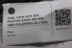 FUEL TANK BOX SEE PHOTOS 83502-463-000 1982 GOLDWING GL1100A