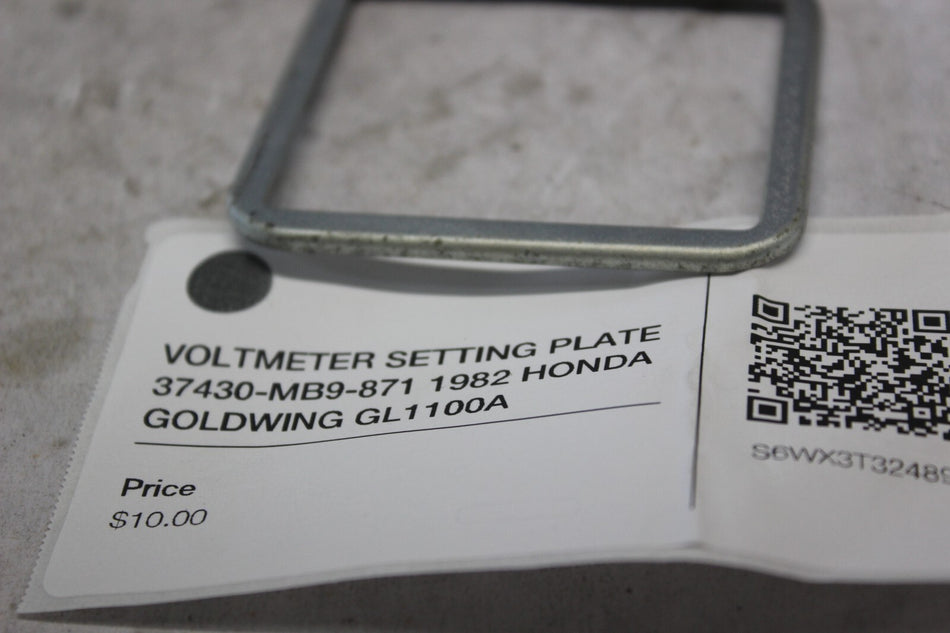 VOLTMETER SETTING PLATE 37430-MB9-871 1982 HONDA GOLDWING GL1100A