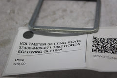 VOLTMETER SETTING PLATE 37430-MB9-871 1982 HONDA GOLDWING GL1100A