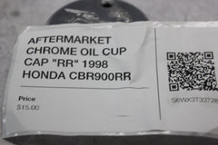 AFTERMARKET CHROME OIL CUP CAP "RR" 1998 HONDA CBR900RR