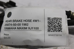 REAR BRAKE HOSE 4W1-25874-50-00 1982 YAMAHA MAXIM XJ1100