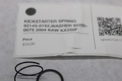 KICKSTARTER SPRING 92145-0162,WASHER 92200-0075 2004 KAW KX250F