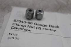 67043-96 Gauge Back Clamp Nut (2) Harley Davidson