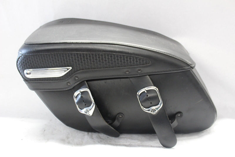 91139-09 LEATHER SADDLEBAG BASKET WEAVE LEFT HARLEY DAVIDSON