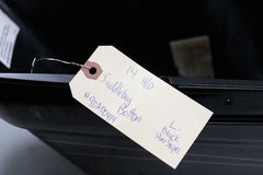 OEM Harley Davidson Saddlebag Bottom LEFT Gloss Black Silver Pinstripe 90200414