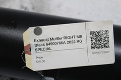Exhaust Muffler RIGHT M8 Black 64900766A HARLEY DAVIDSON