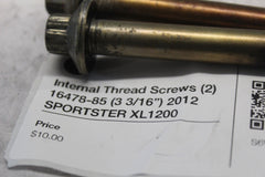 Internal Thread Screws (2) 16478-85 (3 3/16”) 2012 SPORTSTER XL1200