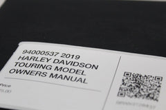 94000537 2019 HARLEY DAVIDSON TOURING MODEL OWNERS MANUAL