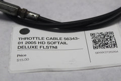 THROTTLE CABLE 56343-01 2005 HD SOFTAIL DELUXE FLSTNI