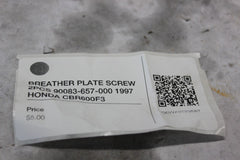 BREATHER PLATE SCREW 2PCS 90083-657-000 1997 HONDA CBR600F3