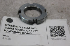 STEERING STEM NUT 30MM 92090-007 1980 KAWASAKI KZ440