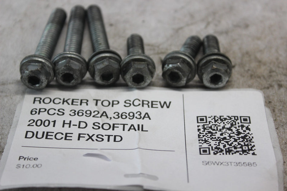 ROCKER TOP SCREW 6PCS 3692A,3693A 2001 H-D SOFTAIL DUECE FXSTD