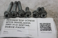 ROCKER TOP SCREW 6PCS 3692A,3693A 2001 H-D SOFTAIL DUECE FXSTD