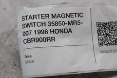 STARTER MAGNETIC SWITCH 35850-MR5-007 1998 HONDA CBR900RR