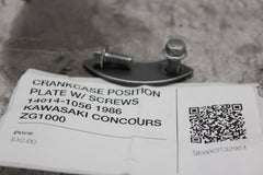CRANKCASE POSITION PLATE W/ SCREWS 14014-1056 1986 KAWASAKI CONCOURS ZG1000