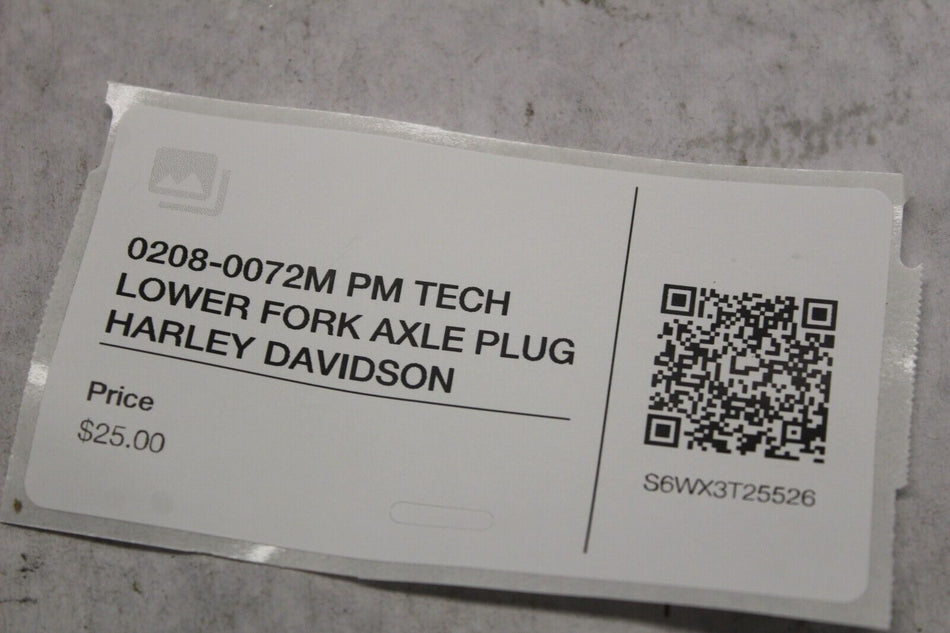 0208-0072M PM TECH LOWER FORK AXLE PLUG HARLEY DAVIDSON