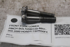 FRONT FORK LOWER PINCH BOLT (2) 90109-MR7-000 2000 HONDA CBR600F4