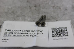 TAILLAMP LENS SCREW 2PCS 68026-99 2000 H-D ELECTRAGLIDE FLHT