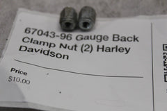 67043-96 Gauge Back Clamp Nut (2) Harley Davidson