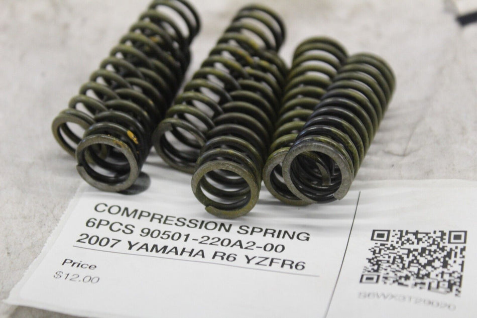 COMPRESSION SPRING 6PCS 90501-220A2-00 2007 YAMAHA R6 YZFR6