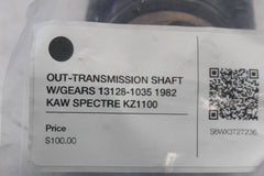 OUT-TRANSMISSION SHAFT W/GEARS 13128-1035 1982 KAW SPECTRE KZ1100