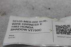 32105-ME9-000 SUB-WIRE HARNESS E 1983 HONDA SHADOW VT750C