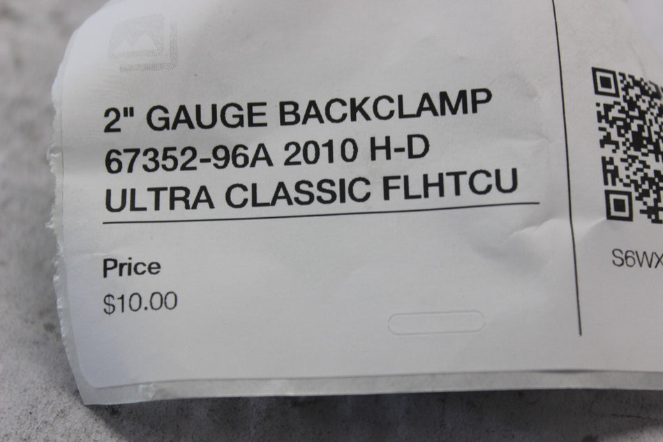 2" GAUGE BACKCLAMP 67352-96A 2010 H-D ULTRA CLASSIC FLHTCU