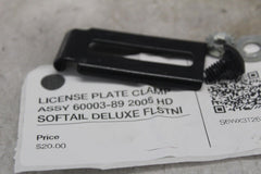 LICENSE PLATE CLAMP ASSY 60003-89 2005 HD SOFTAIL DELUXE FLSTNI