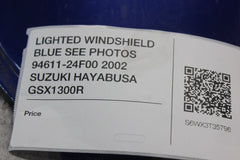LIGHTED WINDSHIELD BLUE SEE PHOTOS 94611-24F00 2002 SUZUKI HAYABUSA GSX1300R