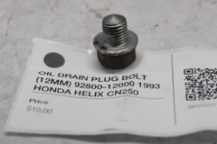 OIL DRAIN PLUG BOLT (12MM) 92800-12000 1993 HONDA HELIX CN250