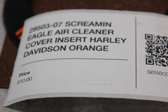 29503-07 SCREAMIN EAGLE AIR CLEANER COVER INSERT HARLEY DAVIDSON ORANGE